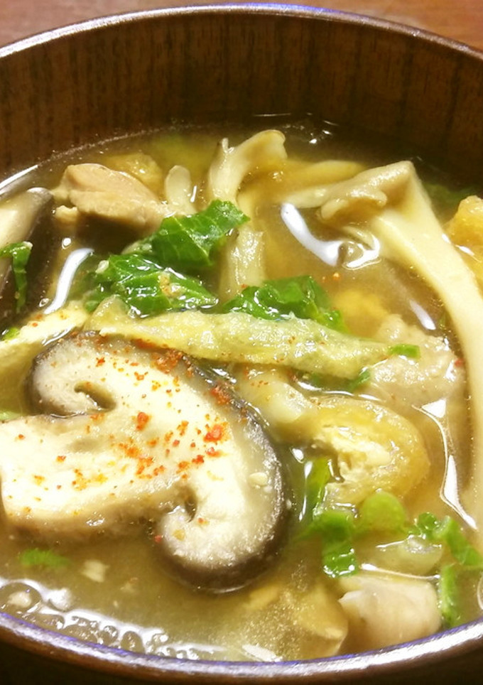 鶏肉ときのこの酒粕汁-レシピのメイン写真