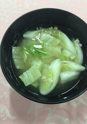 白菜と根深ねぎのみそ汁-レシピのメイン写真