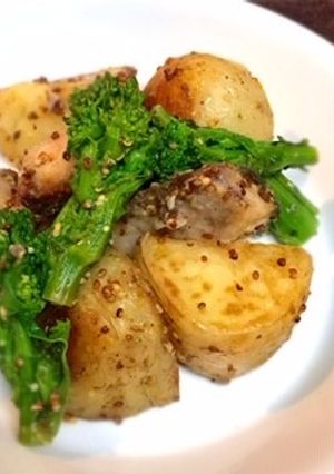 ブリと春野菜の粒マスタード炒め-レシピのメイン写真
