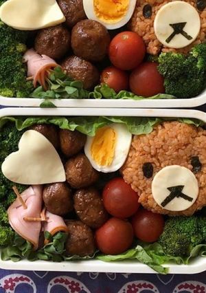 簡単♪玄米ケチャップライスでキャラ弁-レシピのメイン写真