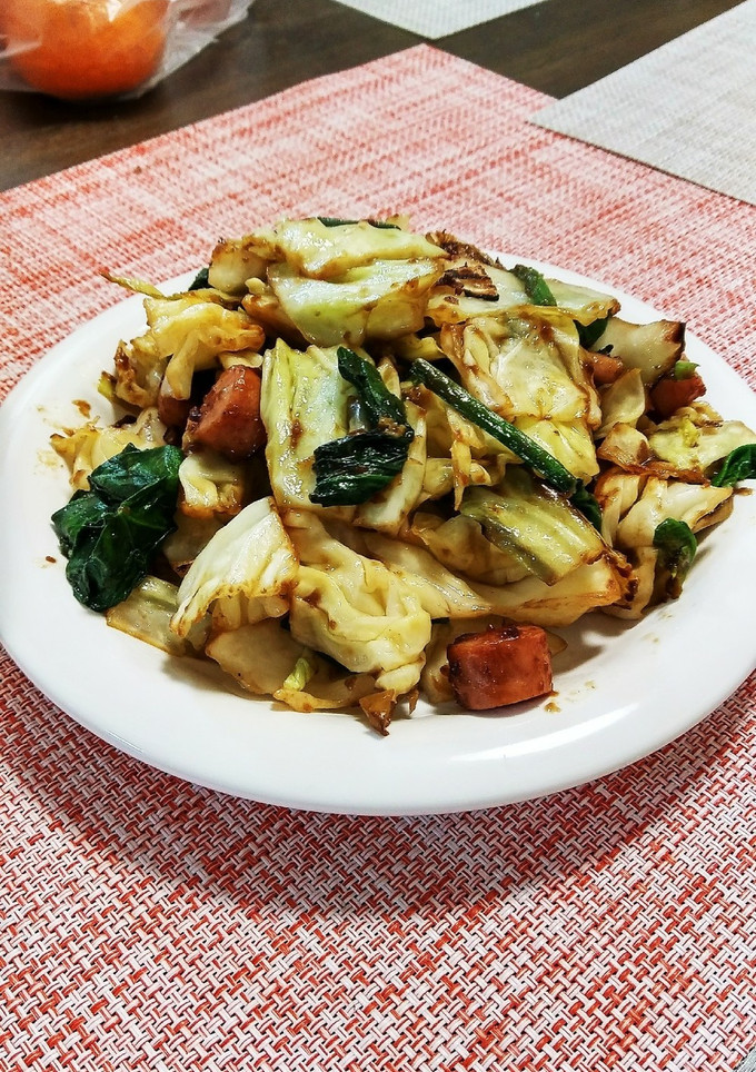 超簡単　キャベツとほうれん草のカレー炒め-レシピのメイン写真