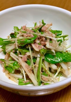 大根と水菜とツナのサラダ-レシピのメイン写真