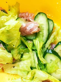 レタスと生ハムの簡単無限サラダ-レシピのメイン写真