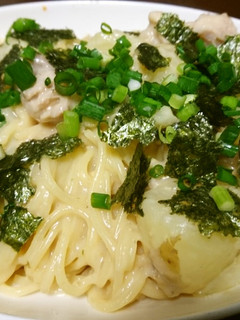 残ったクリームシチューで、和風パスタ!-レシピのメイン写真
