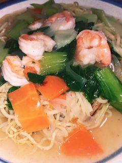 海老と青梗菜のあんかけ焼きそば-レシピのメイン写真