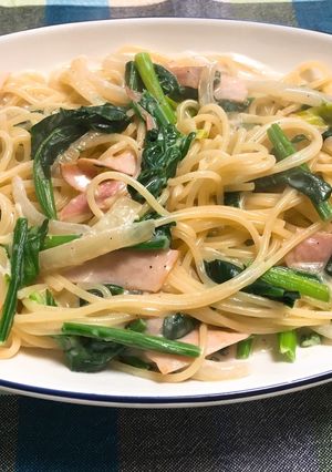 濃厚♡ほうれん草♡クリームパスタ-レシピのメイン写真