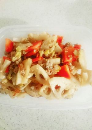 餃子のあんで!?中華風れんこんきんぴら-レシピのメイン写真