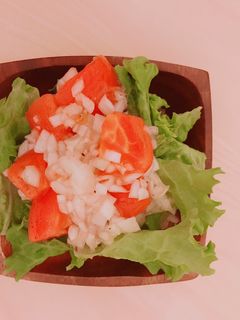 新たまドレと冷しトマトのサラダ-レシピのメイン写真