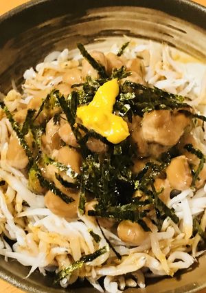 シンプル前菜●青のり納豆+しらす-レシピのメイン写真