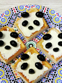 黒豆でパンダトースト-レシピのメイン写真