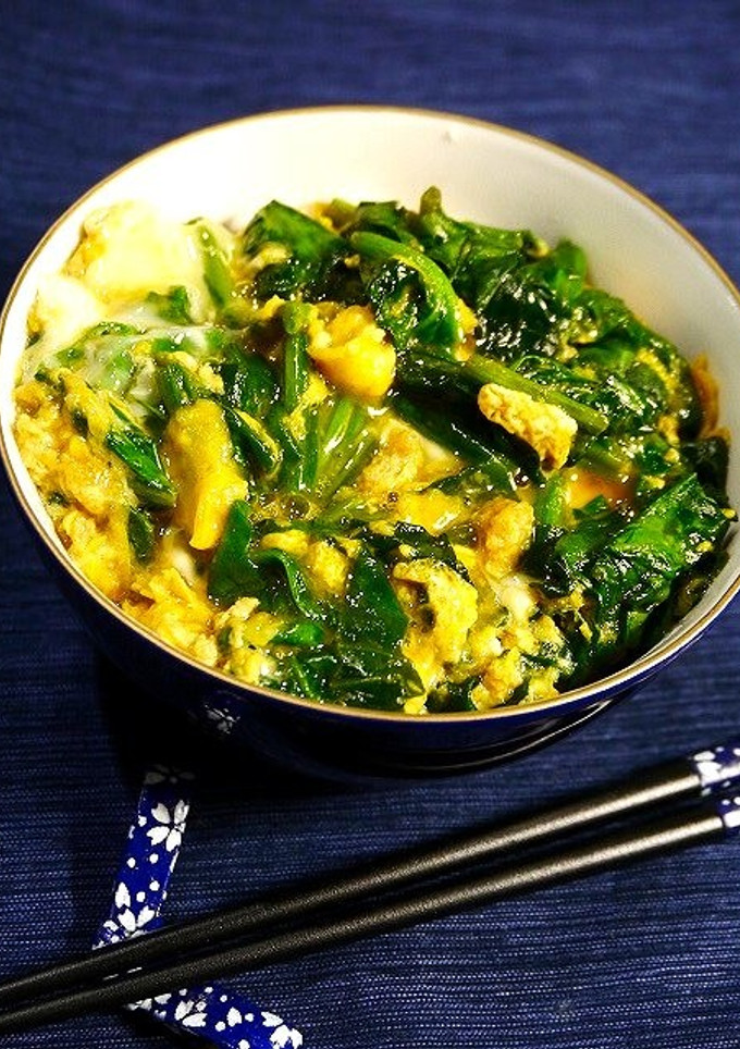 簡単！ほうれん草たまご丼-レシピのメイン写真