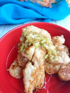 から揚げ風鶏むね肉の甘辛焼き☆ネギダレ-レシピのメイン写真