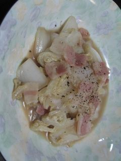 節約おかず*白菜ベーコン炒め-レシピのメイン写真