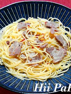 簡単塩豚のペペロンチーノ-レシピのメイン写真