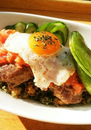 犬ご飯　ロコモコ-レシピのメイン写真