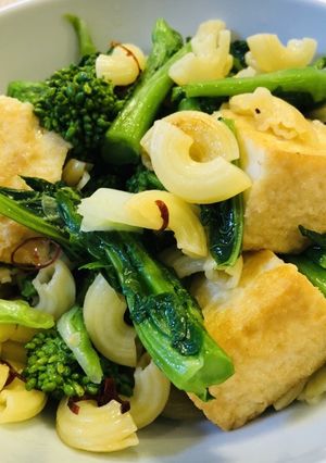 簡単！菜の花と厚揚げのパスタ-レシピのメイン写真