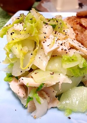 茹で白菜とサラダチキンのおかずサラダ-レシピのメイン写真