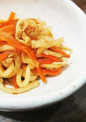 簡単素早い！根菜と油揚げの煮物-レシピのメイン写真