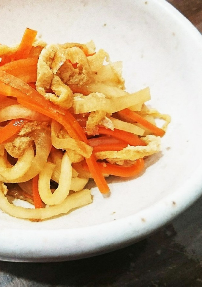 簡単素早い！根菜と油揚げの煮物-レシピのメイン写真