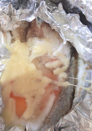 バターが香る鮭とチーズと卵のホイル焼き-レシピのメイン写真