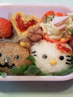 キティちゃん&くまのお弁当-レシピのメイン写真