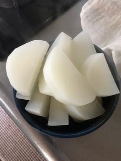 おでんの大根の下ごしらえ-レシピのメイン写真