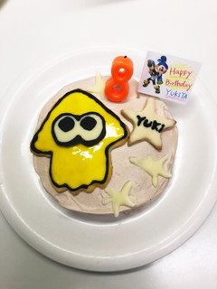 スプラトゥーンな 誕生日ケーキ-レシピのメイン写真