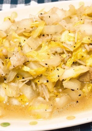 白菜とえのきのペペロンチーノ風-レシピのメイン写真