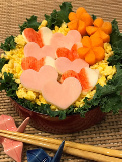 バレンタインに♡ハートのチラシ寿司-レシピのメイン写真