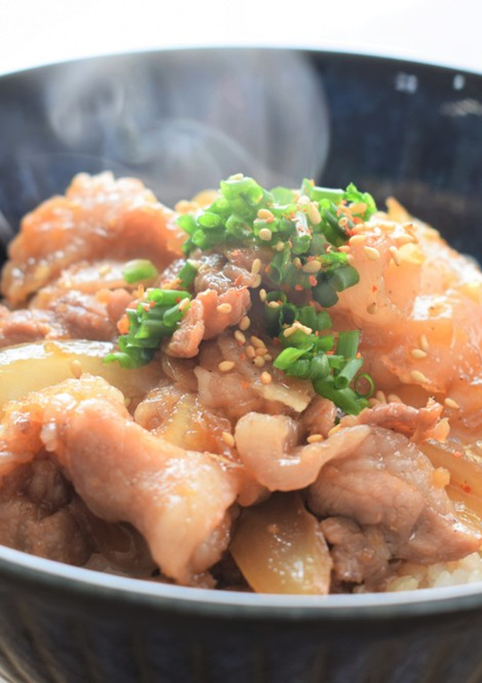 簡単。豚バラ肉のさっぱり生姜焼き丼☆彡-レシピのメイン写真