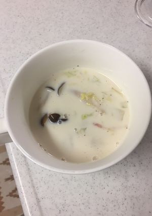 きのことキャベツの牛乳スープ-レシピのメイン写真