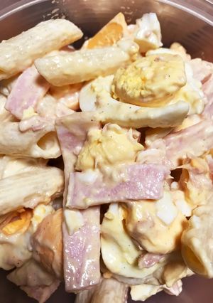 ごろごろ卵とチーズのペンネサラダ-レシピのメイン写真