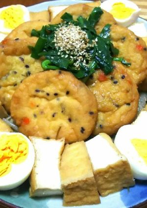 旦那作♡厚揚げ＆がんもの簡単めんつゆ煮♡-レシピのメイン写真