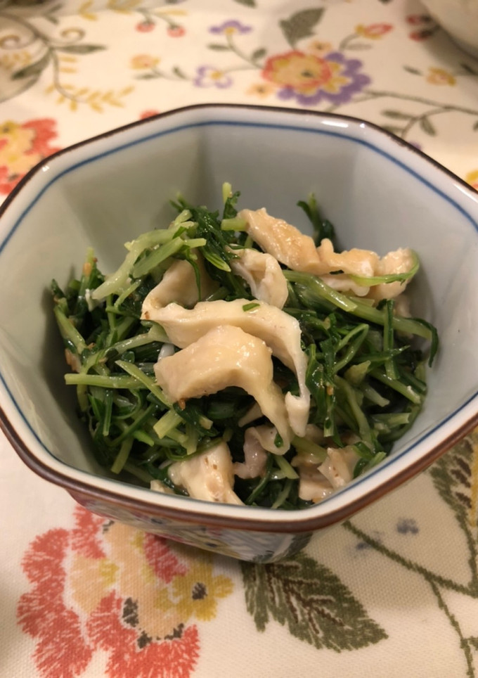 鶏皮と水菜のゴマラー和え-レシピのメイン写真