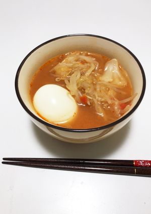 味噌ラーメン風ピリ辛スープ-レシピのメイン写真