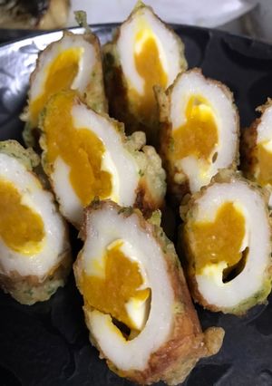 かぼちゃ竹輪の磯辺揚げ-レシピのメイン写真