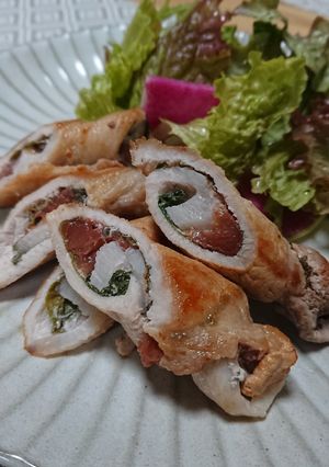豚肉と梅肉のロール焼き♪-レシピのメイン写真
