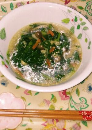松山あげとかぶの葉の煮浸し✨(^q^)☺-レシピのメイン写真