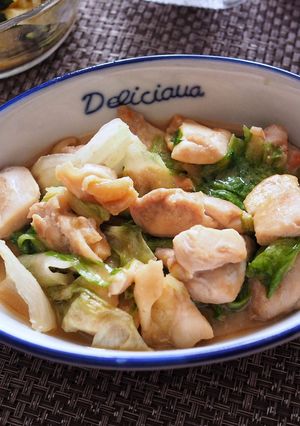 鶏肉とレタスの味噌ダレ炒め-レシピのメイン写真
