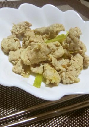 セロリと豚肉のカレー風味炒め-レシピのメイン写真