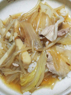 ヘルシー鍋の残り野菜中華丼風。-レシピのメイン写真