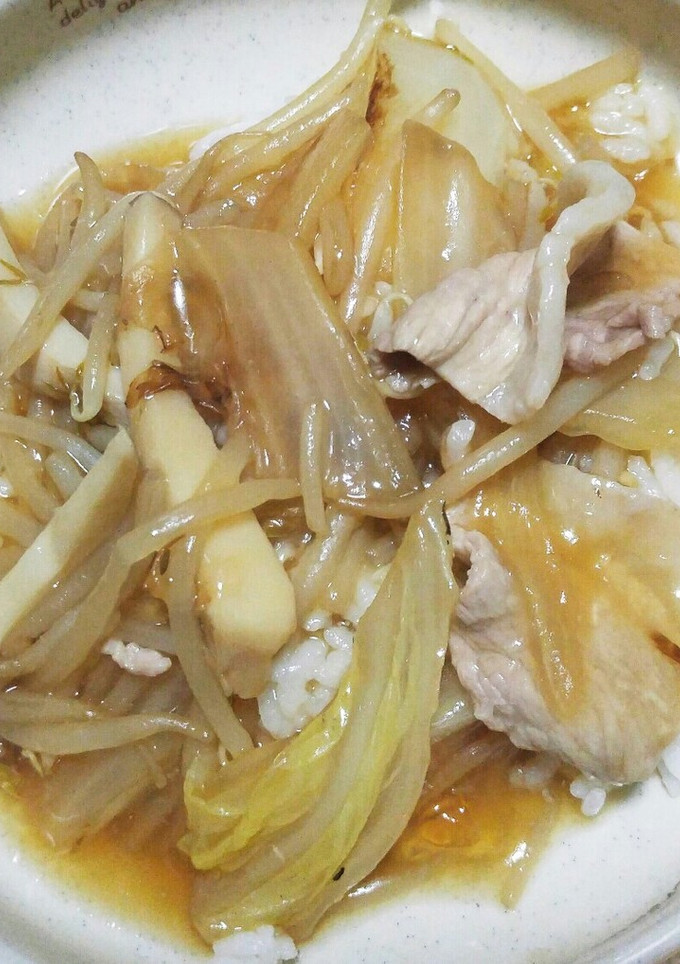 ヘルシー鍋の残り野菜中華丼風。-レシピのメイン写真