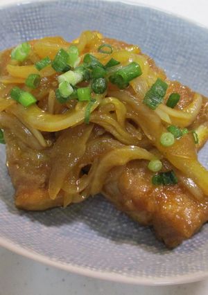 肉巻き絹揚げと玉ねぎのカレー炒め-レシピのメイン写真