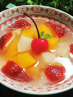 桃と桃でフルーツポンチ-レシピのメイン写真