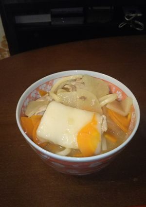 超簡単☆弱火で煮込む餅入りみそうどん-レシピのメイン写真