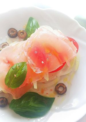 豆腐と生ハムのカプレーゼサラダ-レシピのメイン写真