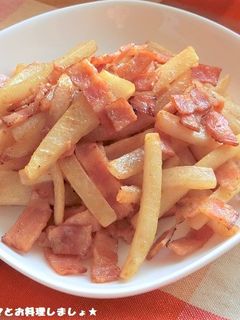 簡単★大根とベーコンのカレー炒め-レシピのメイン写真