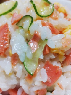 鮭、卵、胡瓜サッパリ混ぜご飯♪お弁当にも-レシピのメイン写真