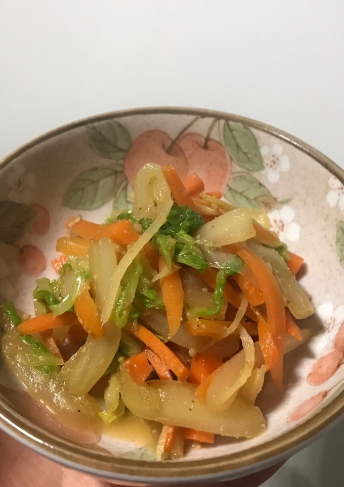 生姜がアクセント！人参と白菜の炒め物-レシピのメイン写真