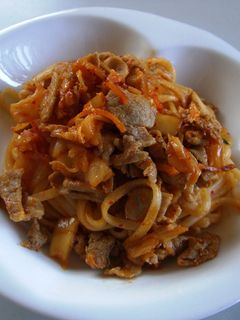 豚キムチうどん-レシピのメイン写真